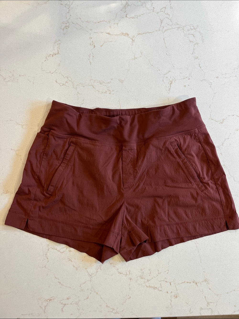 Athleta Women's High-Rise Athletic Shorts in Rust